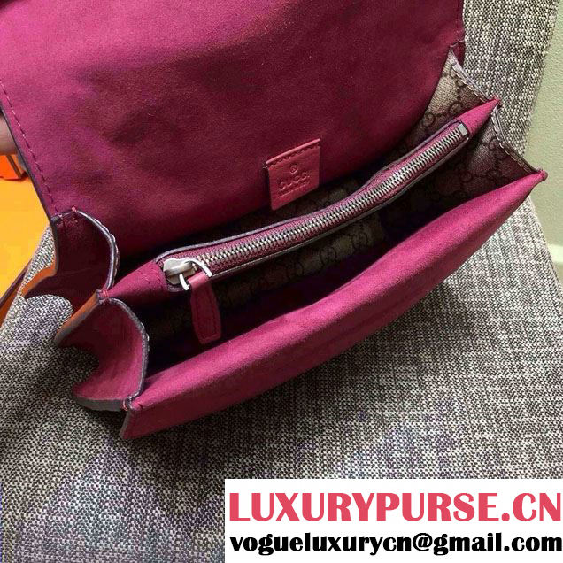 Gucci Dionysus GG Supreme Bird Embroidered Shoulder Bag 400249 Burgundy 2015