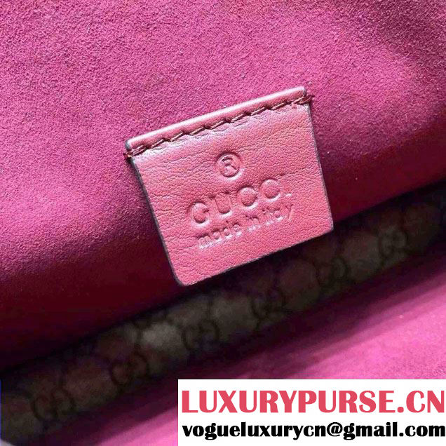 Gucci Dionysus GG Supreme Bird Embroidered Shoulder Bag 400249 Burgundy 2015