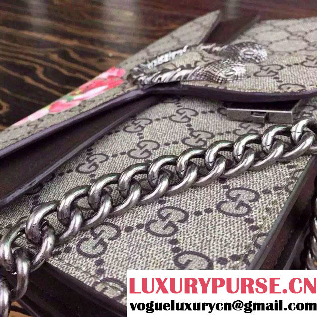 Gucci Dionysus Blooms Print GG Supreme Shoulder Bag 400249 Tan 2015