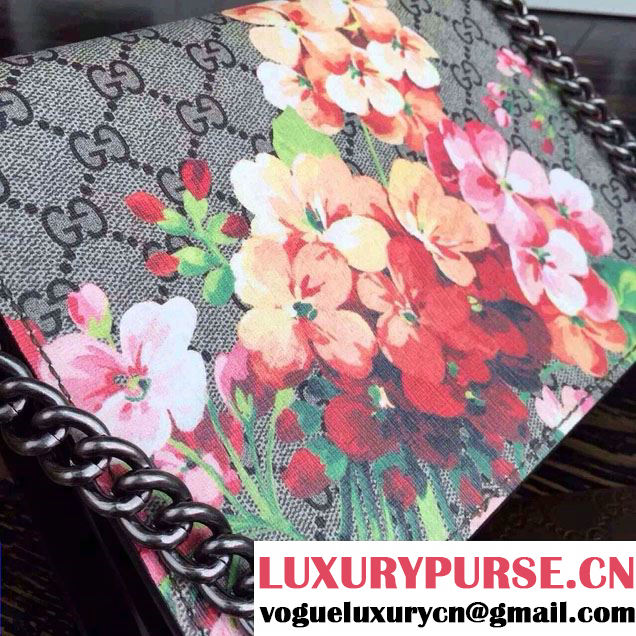 Gucci Dionysus Blooms Print GG Supreme Shoulder Bag 400249 Tan 2015