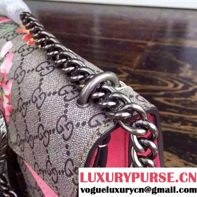 Gucci Dionysus Blooms Print GG Supreme Shoulder Bag 400249 Pink 2015
