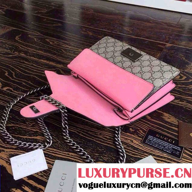 Gucci Dionysus Blooms Print GG Supreme Shoulder Bag 400249 Pink 2015