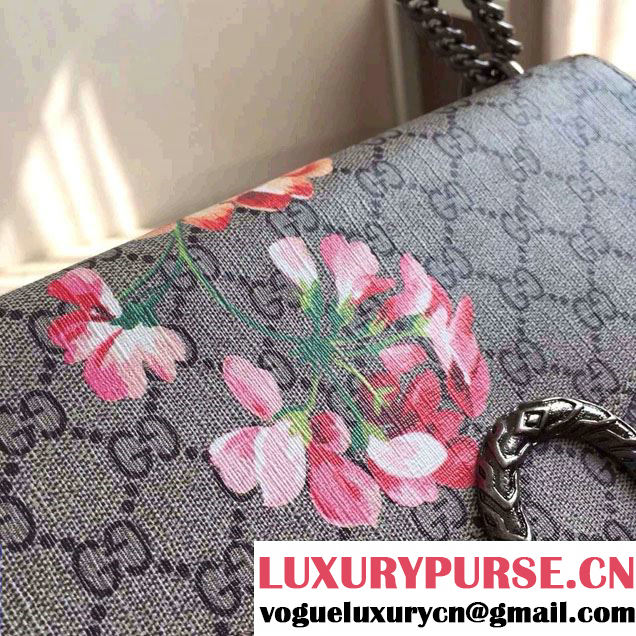 Gucci Dionysus Blooms Print GG Supreme Shoulder Bag 400235 Tan 2015