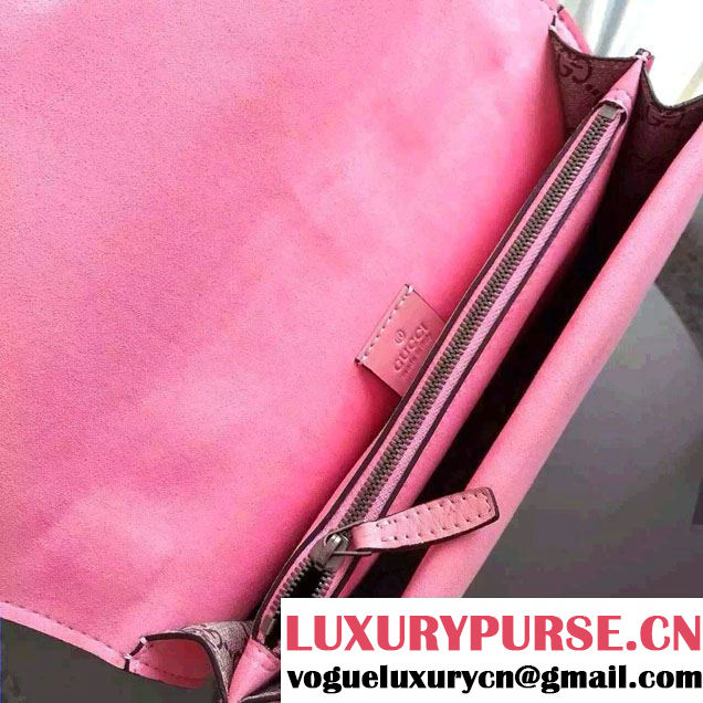 Gucci Dionysus Blooms Print GG Supreme Shoulder Bag 400235 Pink 2015