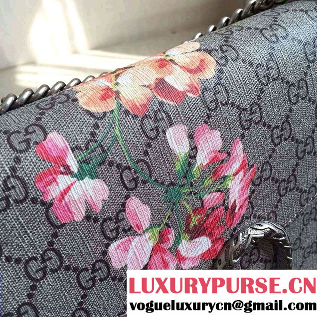 Gucci Dionysus Blooms Print GG Supreme Shoulder Bag 400235 Burgundy 2015