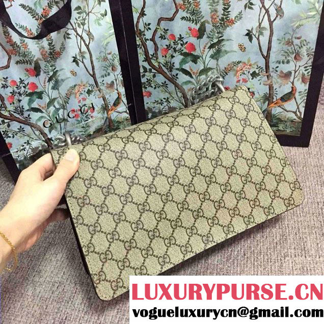 Gucci Dionysus GG Supreme Canvas Shoulder Bag 400249 Pink 2015