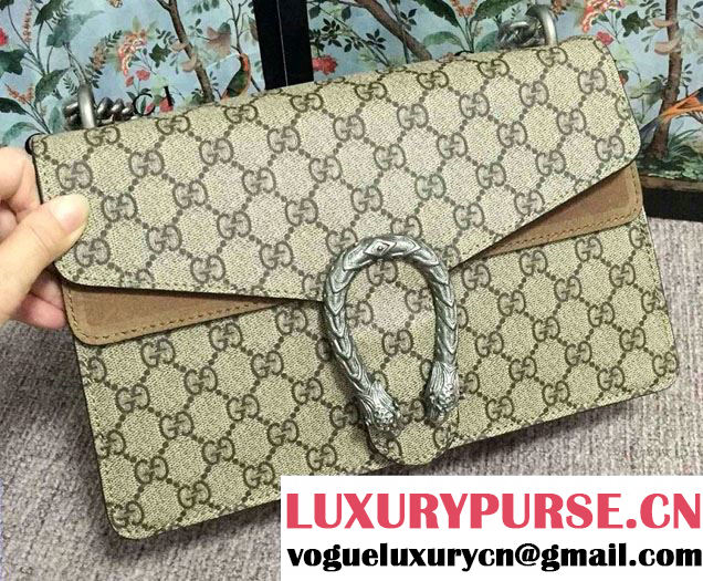 Gucci Dionysus GG Supreme Canvas Shoulder Bag 400249 Apricot 2015