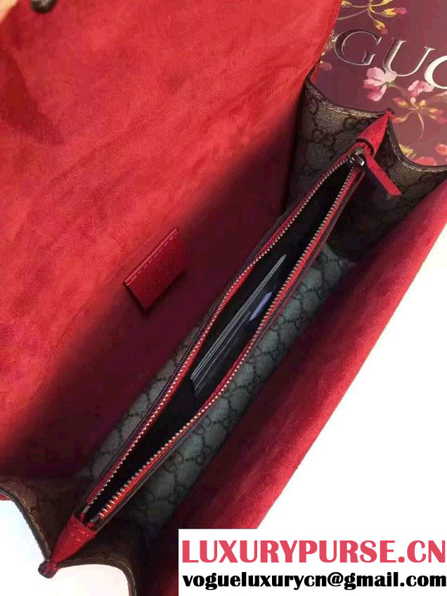 Gucci Dionysus GG Supreme Canvas Shoulder Bag 400249 Red 2015