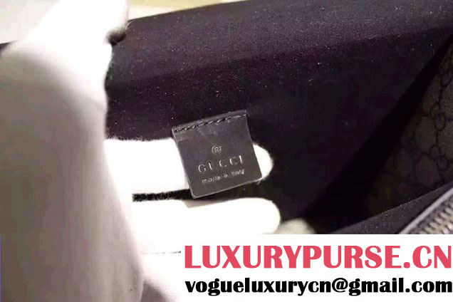 Gucci Dionysus GG Supreme Canvas Shoulder Bag 403348 Black 2015