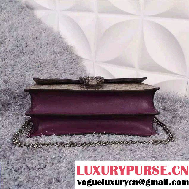 Gucci Dionysus GG Supreme Canvas Shoulder Bag 403348 Purple 2015