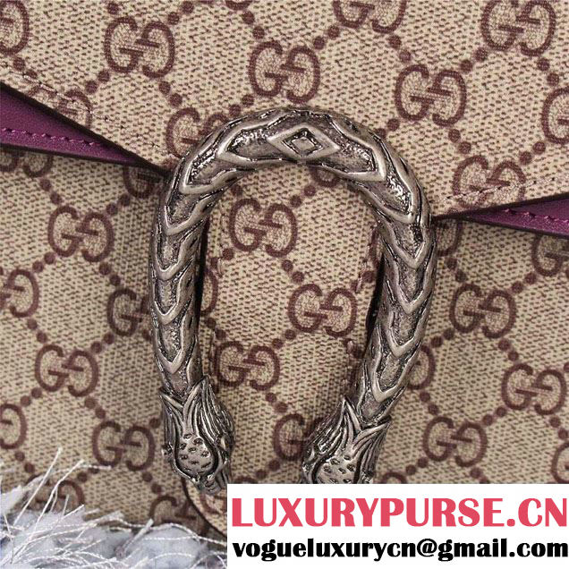 Gucci Dionysus GG Supreme Canvas Shoulder Bag 403348 Purple 2015