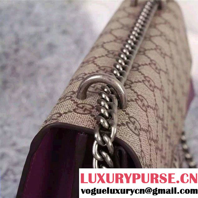 Gucci Dionysus GG Supreme Canvas Shoulder Bag 403348 Purple 2015