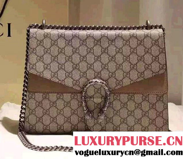 Gucci Dionysus GG Supreme Canvas Shoulder Bag 403348 Apricot 2015