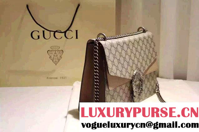 Gucci Dionysus GG Supreme Canvas Shoulder Bag 403348 Apricot 2015