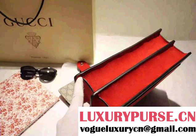Gucci Dionysus GG Supreme Canvas Shoulder Bag 403348 Red 2015