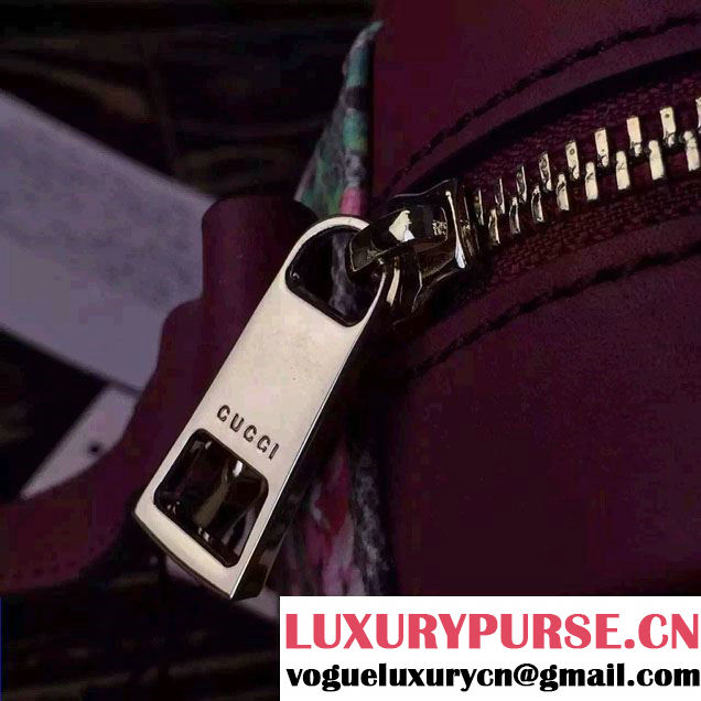 Gucci Dionysus Blooms Print GG Supreme Camara Bag 387507 Burgundy 2015