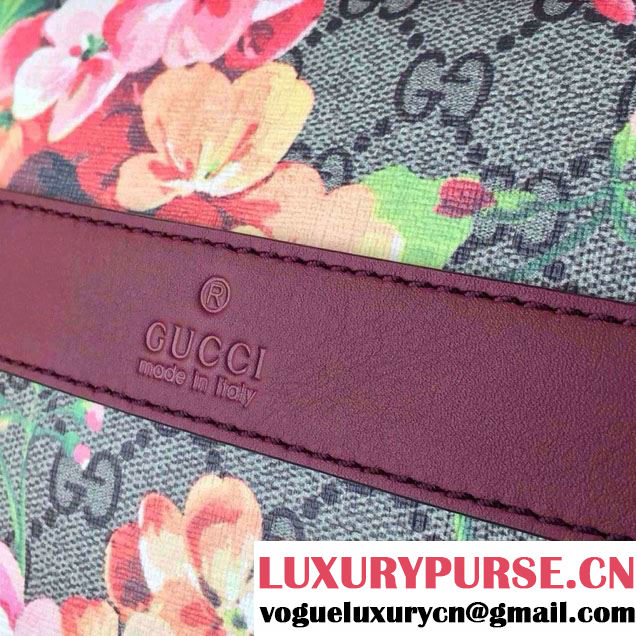 Gucci Dionysus Blooms Print GG Supreme Camara Bag 387507 Burgundy 2015