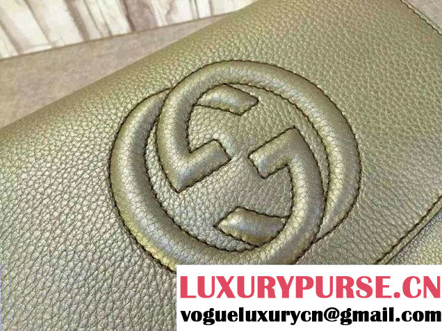 Gucci Soho Leather Shoulde Bag 336752 Gold 2015