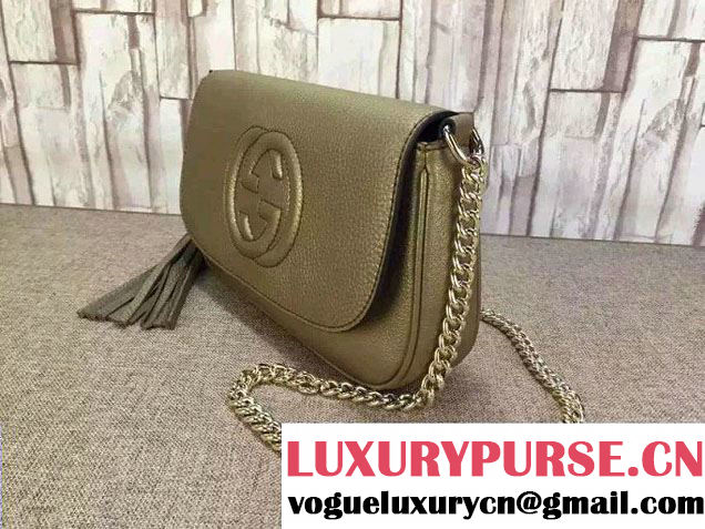 Gucci Soho Leather Shoulde Bag 336752 Gold 2015