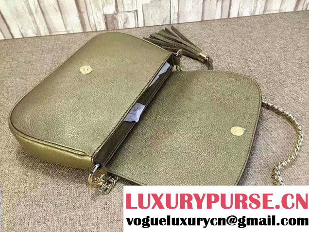 Gucci Soho Leather Shoulde Bag 336752 Gold 2015