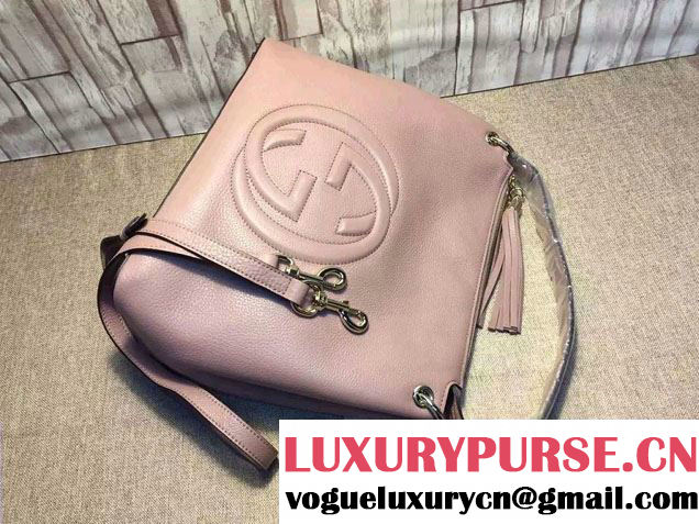 Gucci Soho Calfskin Leather Shoulder Bag 408825 Nude Pink 2016