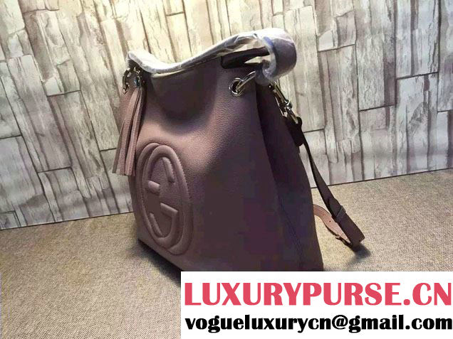 Gucci Soho Calfskin Leather Shoulder Bag 408825 Nude Pink 2016