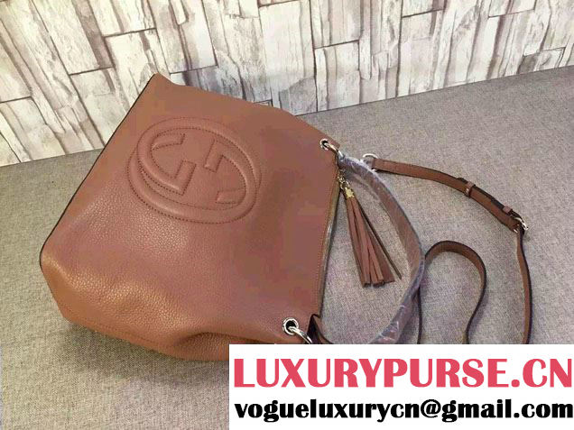 Gucci Soho Calfskin Leather Shoulder Bag 408825 Brown 2016