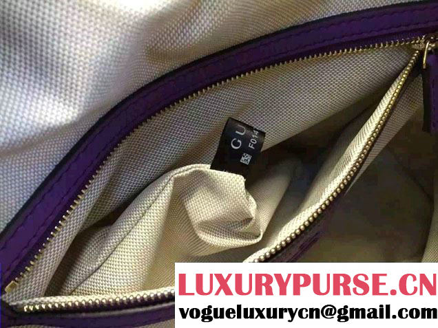 Gucci Soho Calfskin Leather Shoulder Bag 408825 Purple 2016