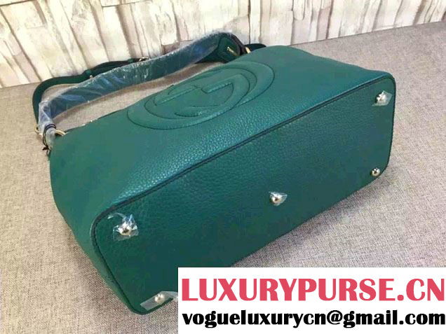 Gucci Soho Calfskin Leather Shoulder Bag 408825 Green 2016