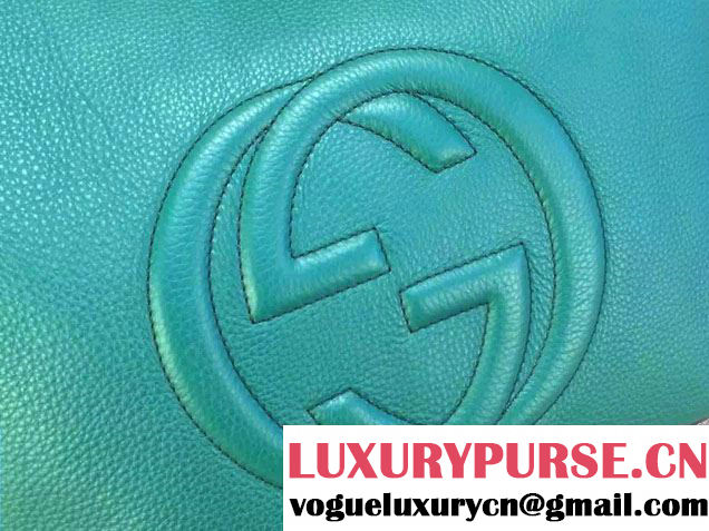 Gucci Soho Calfskin Leather Shoulder Bag 408825 Green 2016