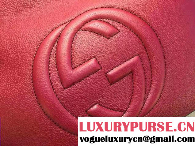 Gucci Soho Calfskin Leather Shoulder Bag 408825 Red 2016