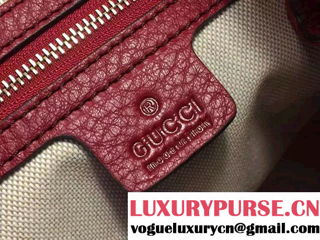 Gucci Soho Calfskin Leather Shoulder Bag 408825 Red 2016