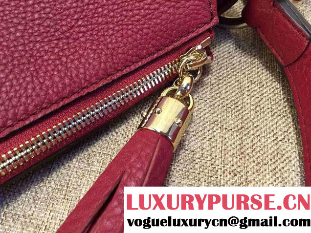Gucci Soho Calfskin Leather Shoulder Bag 408825 Red 2016