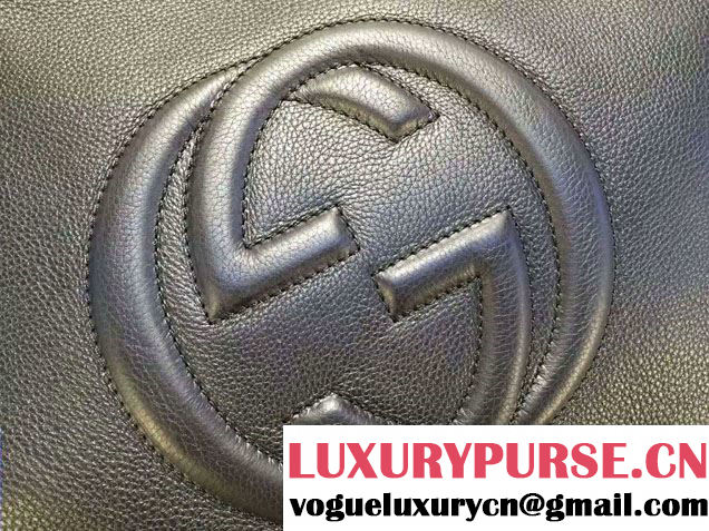 Gucci Soho Calfskin Leather Shoulder Bag 408825 Black 2016