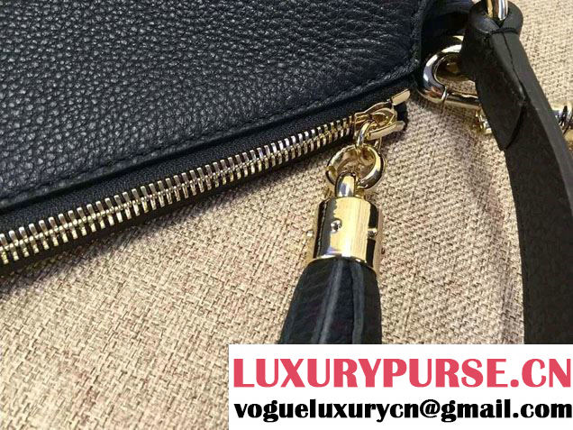Gucci Soho Calfskin Leather Shoulder Bag 408825 Black 2016