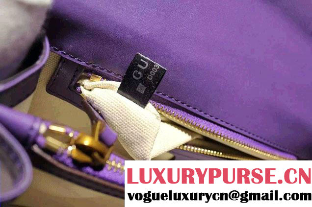 Gucci Animalier Leather Shoulder Bag 412007 Purple 2015/2016