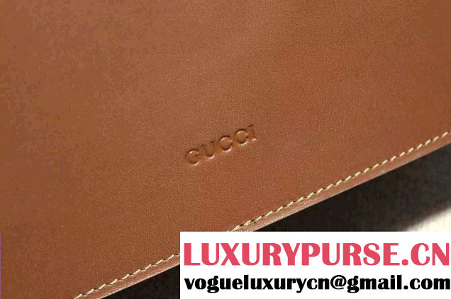 Gucci Animalier Leather Shoulder Bag 412007 Brown 2015/2016