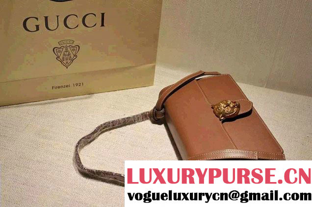 Gucci Animalier Leather Shoulder Bag 412007 Brown 2015/2016