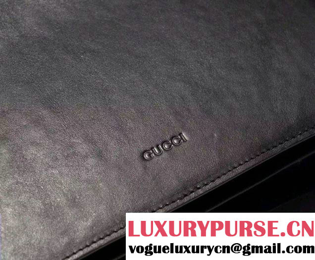 Gucci Animalier Leather Shoulder Bag 412007 Black 2015/2016