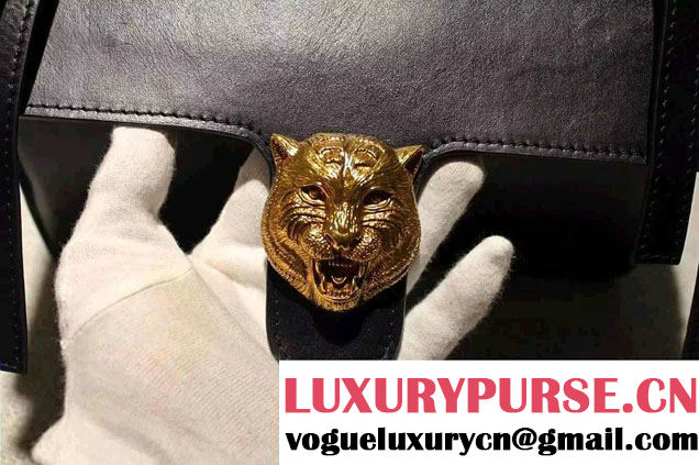 Gucci Animalier Leather Shoulder Bag 412007 Black 2015/2016