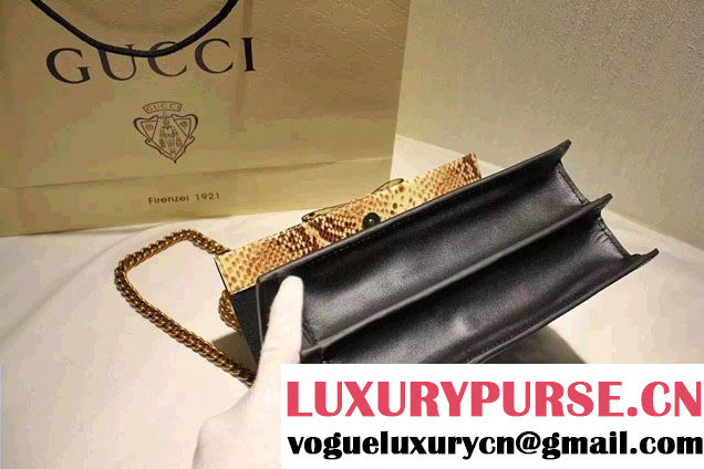 Gucci Feline and Bow Calfskin Flap Shoulder Bag 412000 Black 2015/2016
