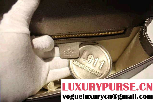 Gucci Feline Calfskin Flap Shoulder Bag 426868 Gray 2015/2016