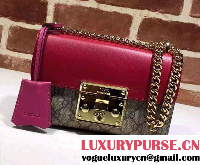 Gucci Padlock GG Supreme Shoulder Bag 409487 Red 2015/2016