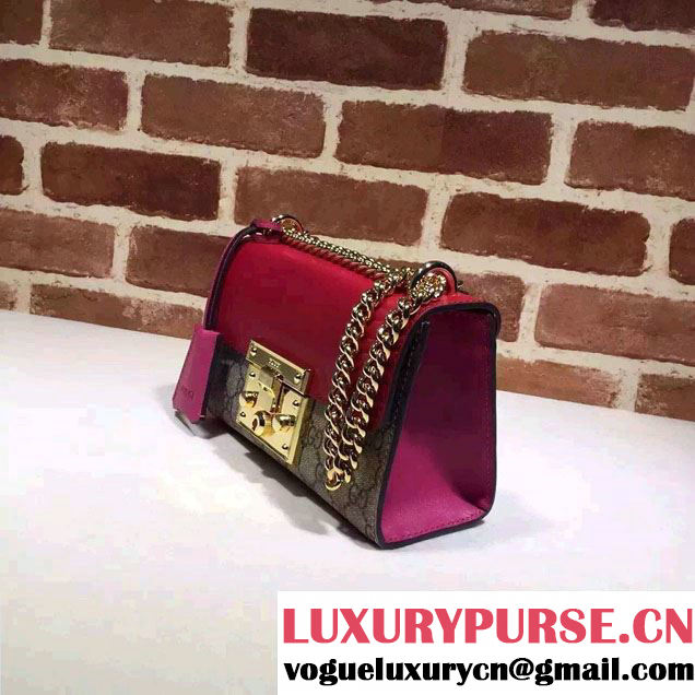 Gucci Padlock GG Supreme Shoulder Bag 409487 Red 2015/2016