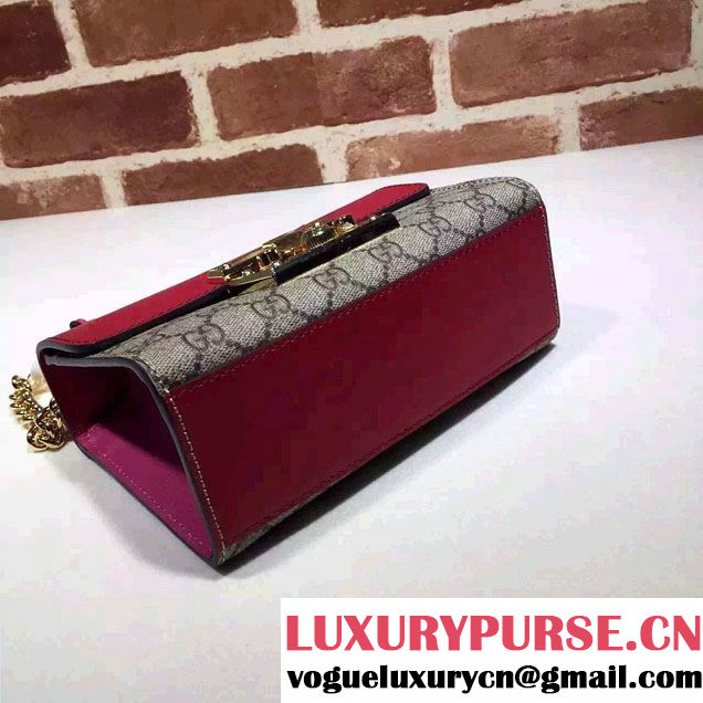 Gucci Padlock GG Supreme Shoulder Bag 409487 Red 2015/2016