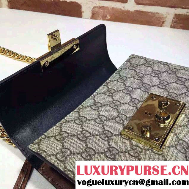 Gucci Padlock GG Supreme Shoulder Bag 409487 Black 2015/2016