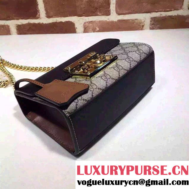 Gucci Padlock GG Supreme Shoulder Bag 409487 Black 2015/2016