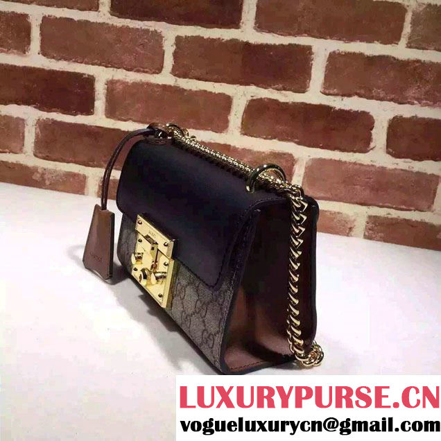 Gucci Padlock GG Supreme Shoulder Bag 409487 Black 2015/2016