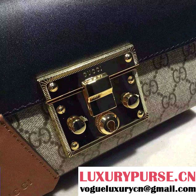 Gucci Padlock GG Supreme Shoulder Bag 409487 Black 2015/2016