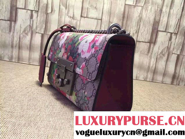 Gucci Padlock Blooms Shoulder Bag 409487 Red 2015/2016